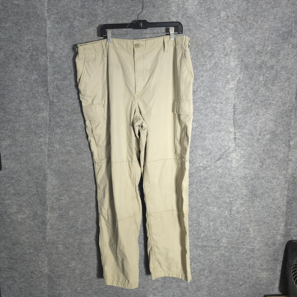 Genuine Gear Cargo Pants Mens XL-R Khaki Tan Ripstop Tactical Utility Workwear